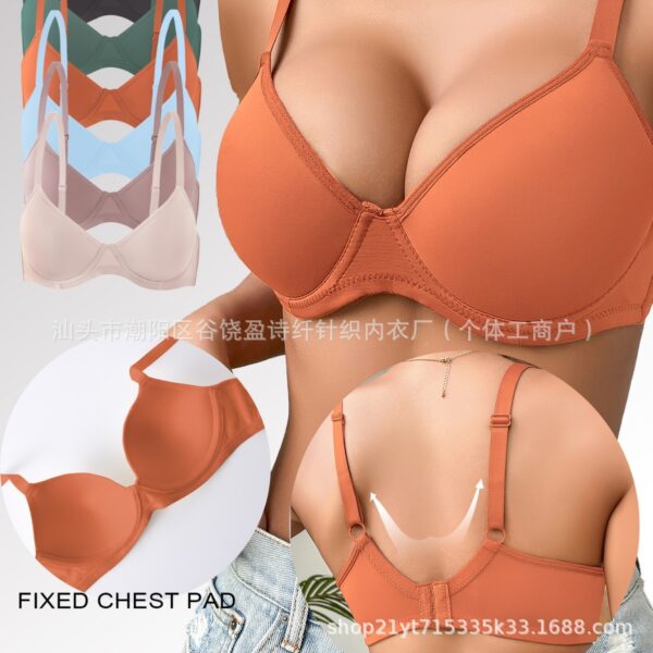 European and American cross-border temu specializes in summer thin push-up bras that support side breasts, prevent sagging, and provide shaping.