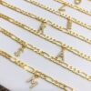 Personalized English Letter Anklet with Gold Pendant Beach Personalized English Letter Anklet with Gold Pendant Beach