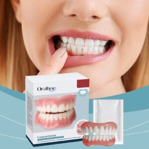 ORALHOE denture restoration kit enhances the beauty of your smile with naturally fitting denture decorations.