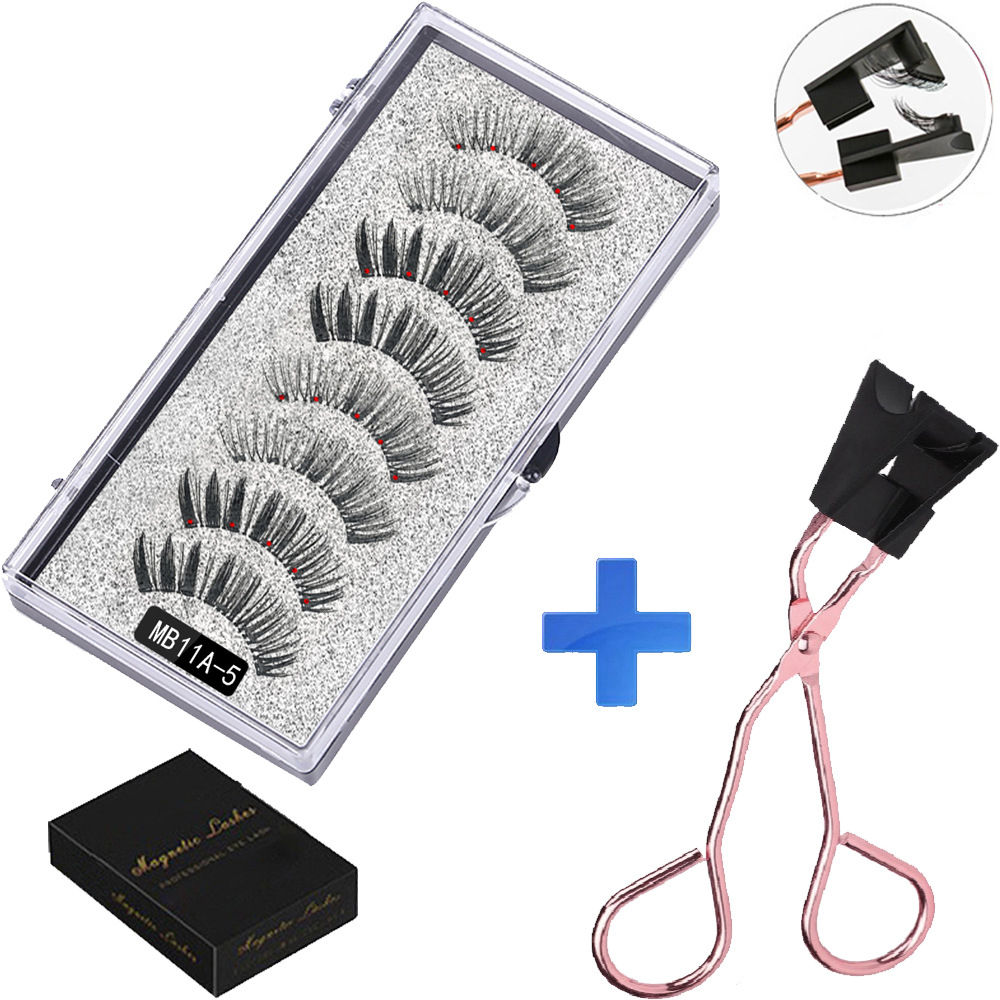 Magnetic False Eyelashes Set of 5 with 16 Styles - Naturally Long