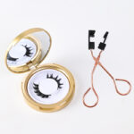 Magnetic glue-free three-magnet false eyelashes set with clips collection one pair of reusable magnetic false eyelashes
