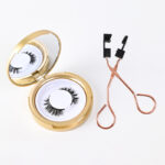 Magnetic glue-free three-magnet false eyelashes set with clips collection one pair of reusable magnetic false eyelashes