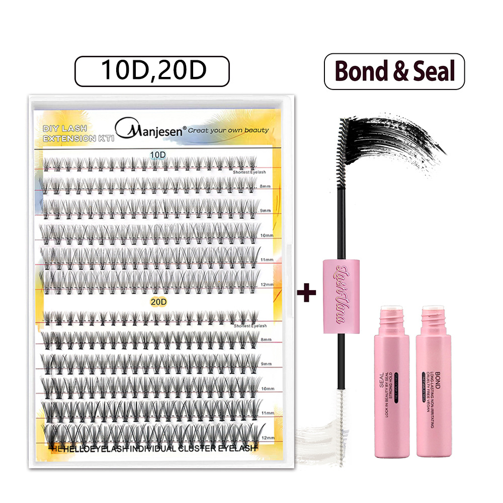 Natural Single Cluster False Eyelashes DIY Extension Set