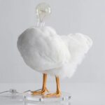 O1CN01YCfGqY2Gi2Xd9atMO_2209606839048-0-cib.jpg New cross-border style Easter white rooster lamp, artificial chicken ornament, resin design table lamp bulb.