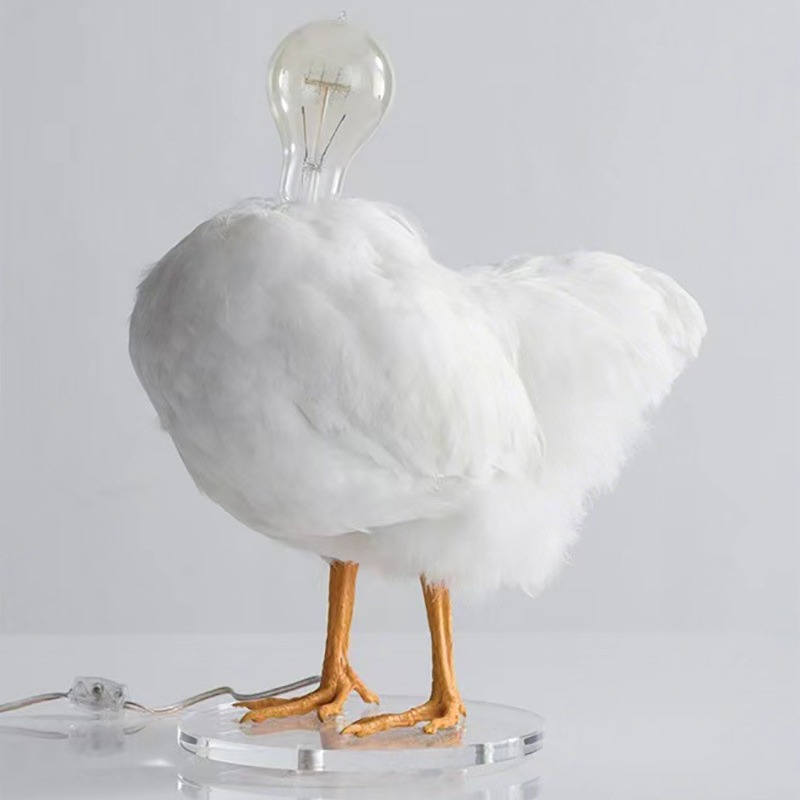 New cross-border style Easter white rooster lamp, artificial chicken ornament, resin design table lamp bulb. New cross-border style Easter white rooster lamp, artificial chicken ornament, resin design table lamp bulb.