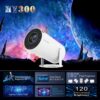 HY300/HY300pro projector, smart Android 4K home wireless portable screen projection 13720P.