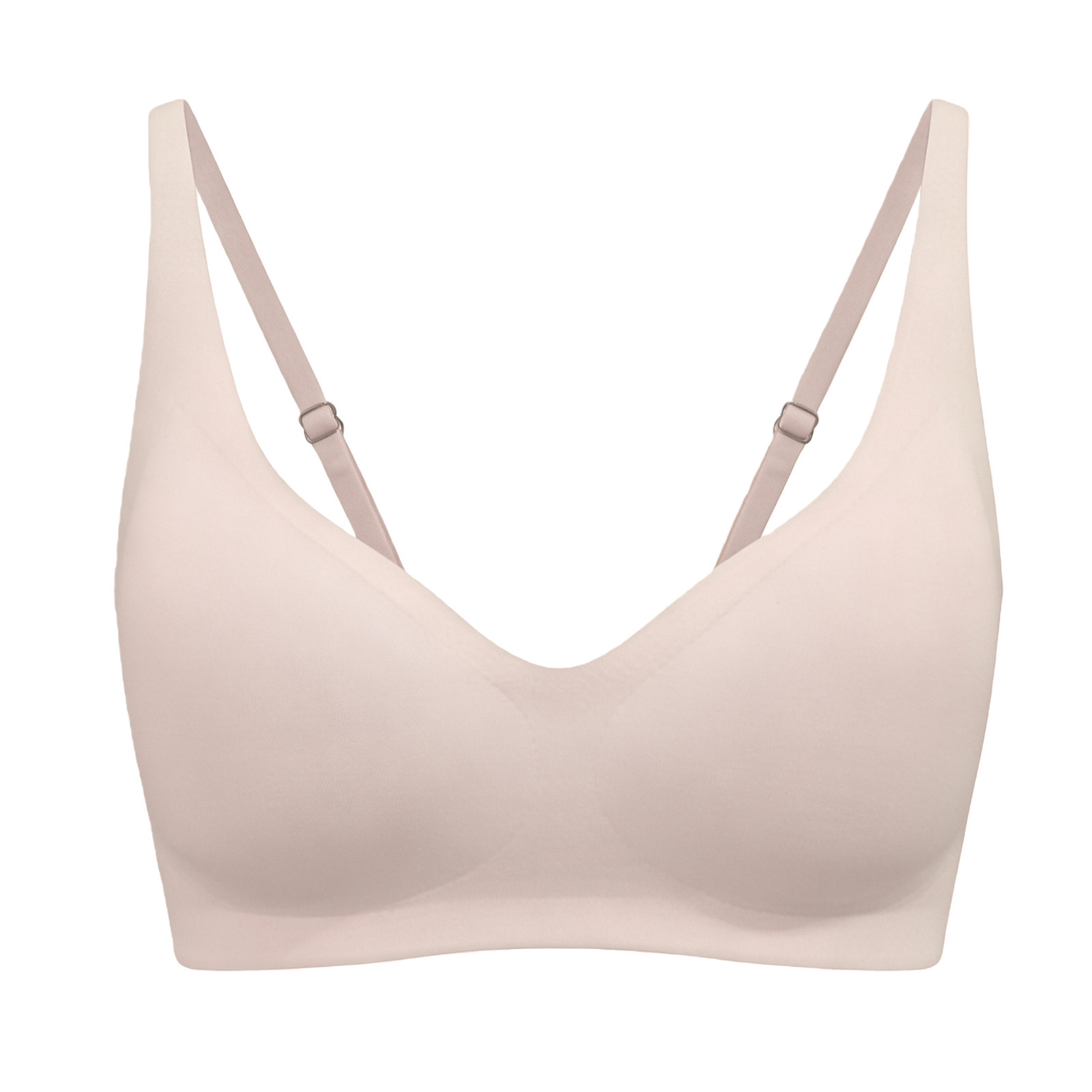 Seamless Push-Up Wire-Free Bra with Side Support, Black