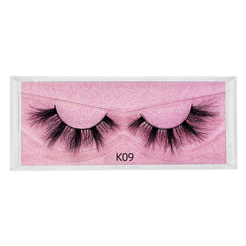 New product 5d mink hair fried false eyelashes natural thick style messy curled eyelashes K01-K12 pull-out box
