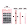 W51+double-headed glue+remover+pink tweezers