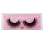 New product 5d mink hair fried false eyelashes natural thick style messy curled eyelashes K01-K12 pull-out box