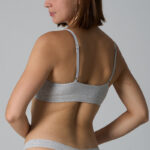 Deep V Wire-Free Pure Cotton Triangle Bralette for Home Wear