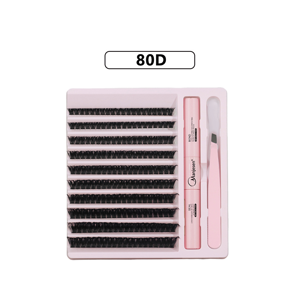 Natural Single Cluster False Eyelashes DIY Extension Set