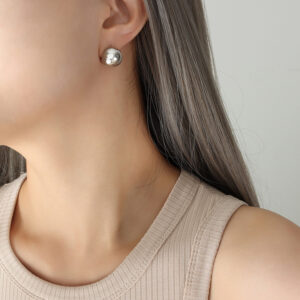 Geometric Stud Earrings for Women, Gold or Silver Plated