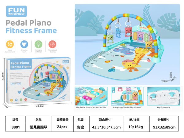 Music Baby Piano Fitness Rack Toy with Play Mat, 0-36 Months Music Baby Piano Fitness Rack Toy with Play Mat, 0-36 Months
