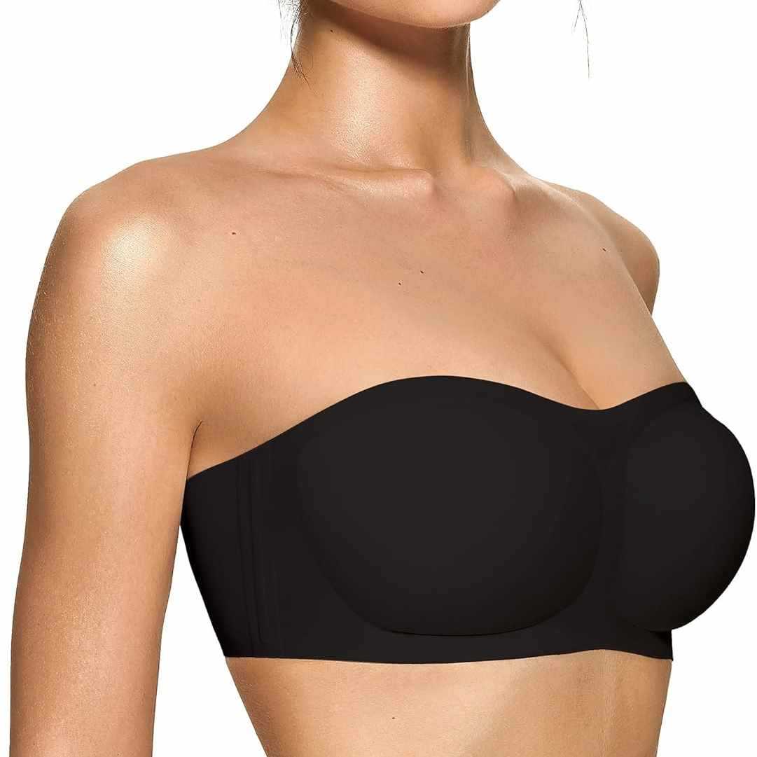 OEAK Womens Strapless Bras Push Up Bandeau Bra Non Slip Wire OEAK Womens Strapless Bras Push Up Bandeau Bra Non Slip Wire