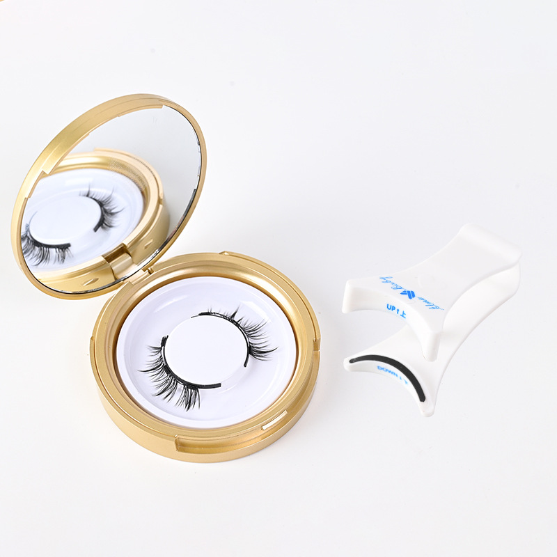 Magnetic glue-free three-magnet false eyelashes set with clips collection one pair of reusable magnetic false eyelashes