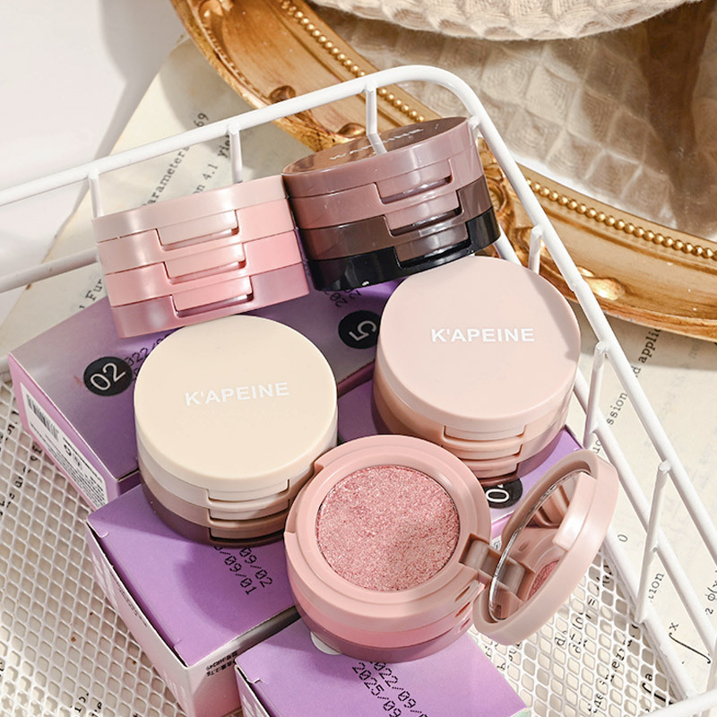 Capel 3-Layer Sandwich Eyeshadow Bento Box - Shimmery Pearl Matte Contouring Side Shading Earth Tones Affordable Student Eyeshadow