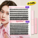 Natural Single Cluster False Eyelashes DIY Extension Set