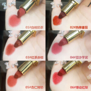 HERORANGE crystal square tube lipstick velvet matte matte surface lasting not easy to fade white lipstick student girl
