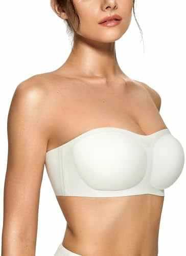OEAK Womens Strapless Bras Push Up Bandeau Bra Non Slip Wire OEAK Womens Strapless Bras Push Up Bandeau Bra Non Slip Wire