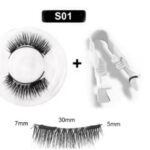 Magnetic false eyelashes set one pair magnetic magnet false eyelashes natural thick false eyelashes quantum eyelashes flatness