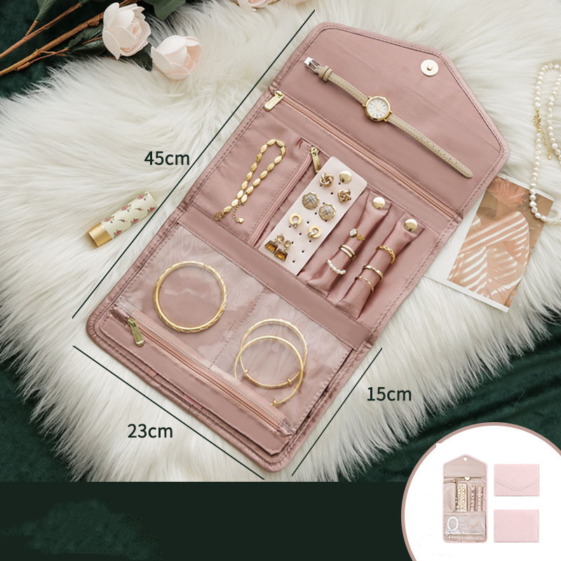 Fashion Portable Jewelry Bag High-end Jewelry Storage Bag Necklace Earrings Earrings Earrings Earrings Bracelets Rings Exquisite Jewelry