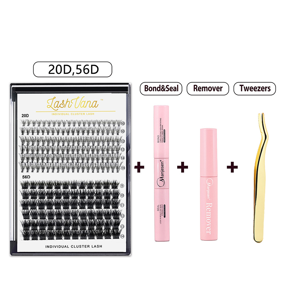 Natural Single Cluster False Eyelashes DIY Extension Set