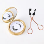Magnetic glue-free three-magnet false eyelashes set with clips collection one pair of reusable magnetic false eyelashes