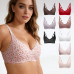 Seamless Push-Up Wire-Free Bra with Side Support, Black