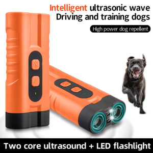 New cross-border ultrasonic barking control device, anti-barking artifact, rechargeable dog repeller, LED light, silent dog training device