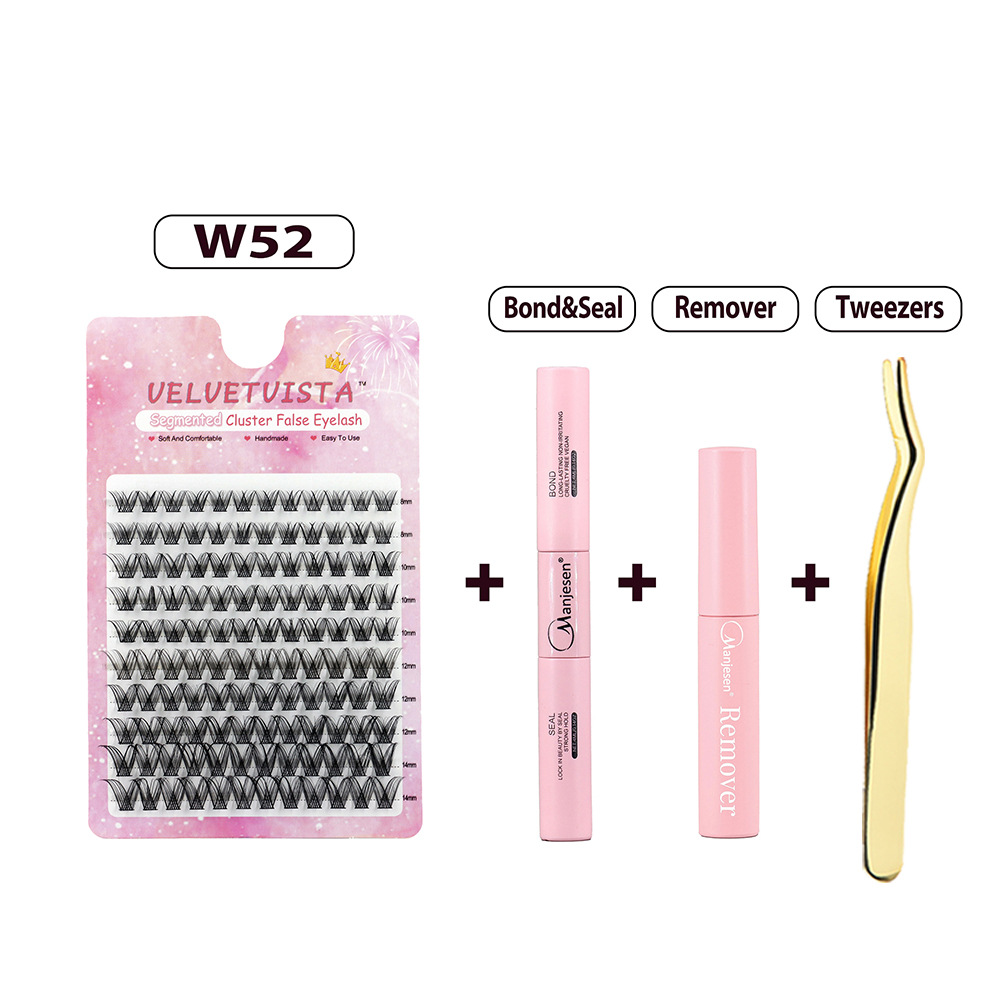 Natural Single Cluster False Eyelashes DIY Extension Set