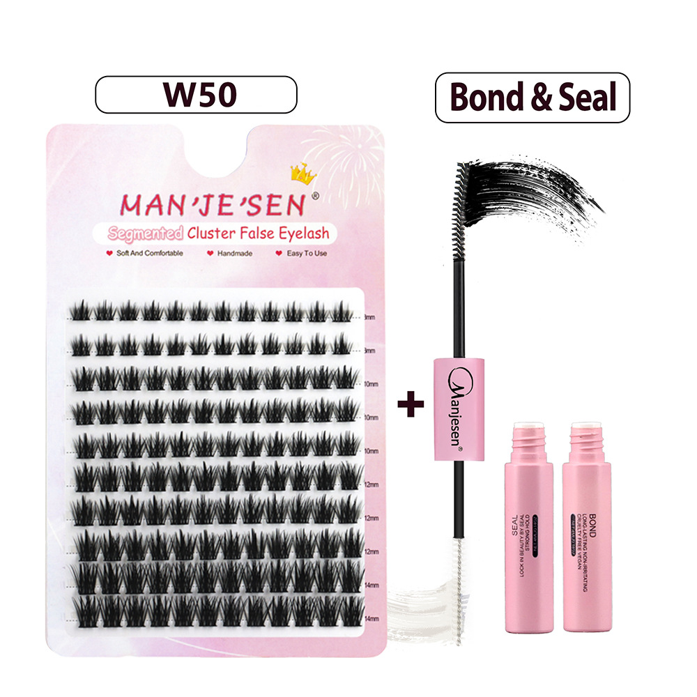 Natural Single Cluster False Eyelashes DIY Extension Set