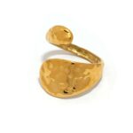 Interwoven Line Ring for Women, Stackable Open Wear