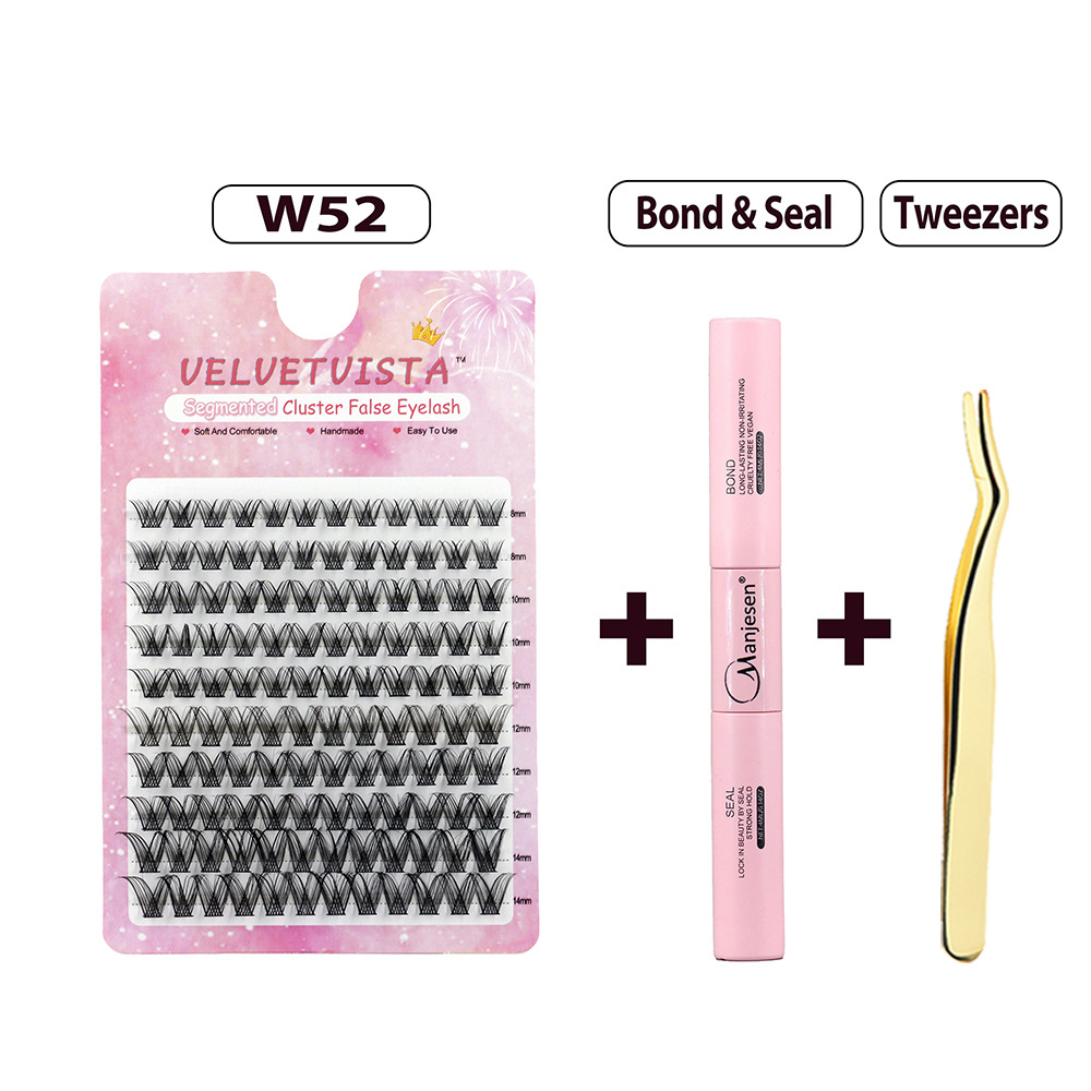Natural Single Cluster False Eyelashes DIY Extension Set