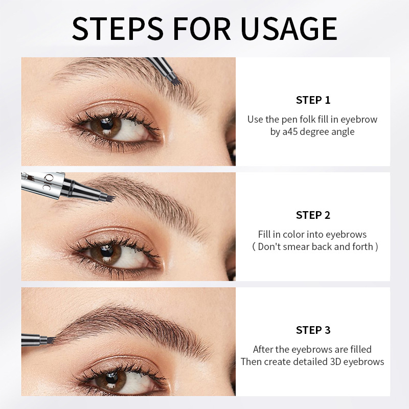 Waterproof Non-Fading Eyebrow Pencil for Natural-Looking 4-Fork Hairlines (1 g) Waterproof Non-Fading Eyebrow Pencil for Natural-Looking 4-Fork Hairlines (1 g)