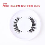 Magnetic glue-free three-magnet false eyelashes set with clips collection one pair of reusable magnetic false eyelashes