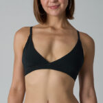 Deep V Wire-Free Pure Cotton Triangle Bralette for Home Wear