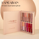 O1CN01kHmmWz1pcY3LVdvMZ_2567165381-0-cib.jpg Explosive foreign trade HANDAIYAN 12-color book lip gloss set matte pearlescent non-stick cup lip glaze lipstick cross-border