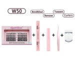 DIY Upper Eyelash Extension Kit with Thick Curly False Lashes