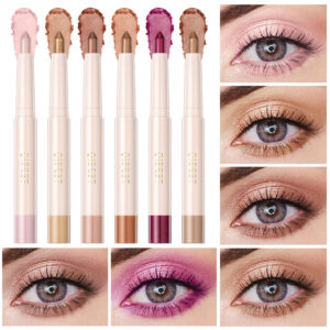 QIBEST Cross-Border Makeup Lazy Shimmering Long-Lasting Contouring Eyeshadow Stick Highlighter Eyeshadow Waterproof and Smudge-Proof