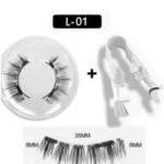 Magnetic false eyelashes set one pair magnetic magnet false eyelashes natural thick false eyelashes quantum eyelashes flatness