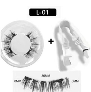 Magnetic false eyelashes set one pair magnetic magnet false eyelashes natural thick false eyelashes quantum eyelashes flatness