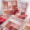 New 9-color eyeshadow nine square grid glitter sequins fine glitter earth color pearlescent matte nine-color eyeshadow palette vibrato live