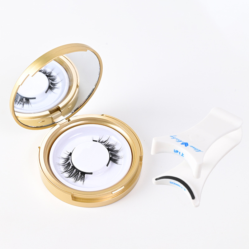 Magnetic glue-free three-magnet false eyelashes set with clips collection one pair of reusable magnetic false eyelashes