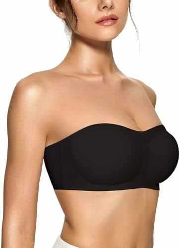 OEAK Womens Strapless Bras Push Up Bandeau Bra Non Slip Wire OEAK Womens Strapless Bras Push Up Bandeau Bra Non Slip Wire