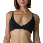 Deep V Wire-Free Pure Cotton Triangle Bralette for Home Wear