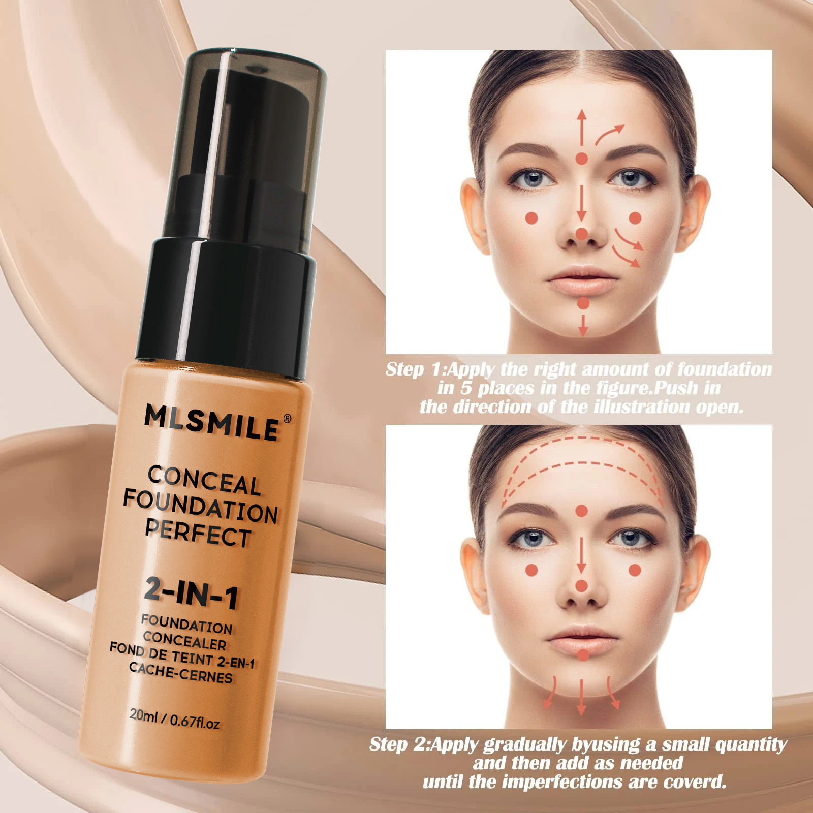 Oil-Controlling Matte Liquid Foundation as Primer, Concealer - BB Cream