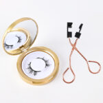 Magnetic glue-free three-magnet false eyelashes set with clips collection one pair of reusable magnetic false eyelashes