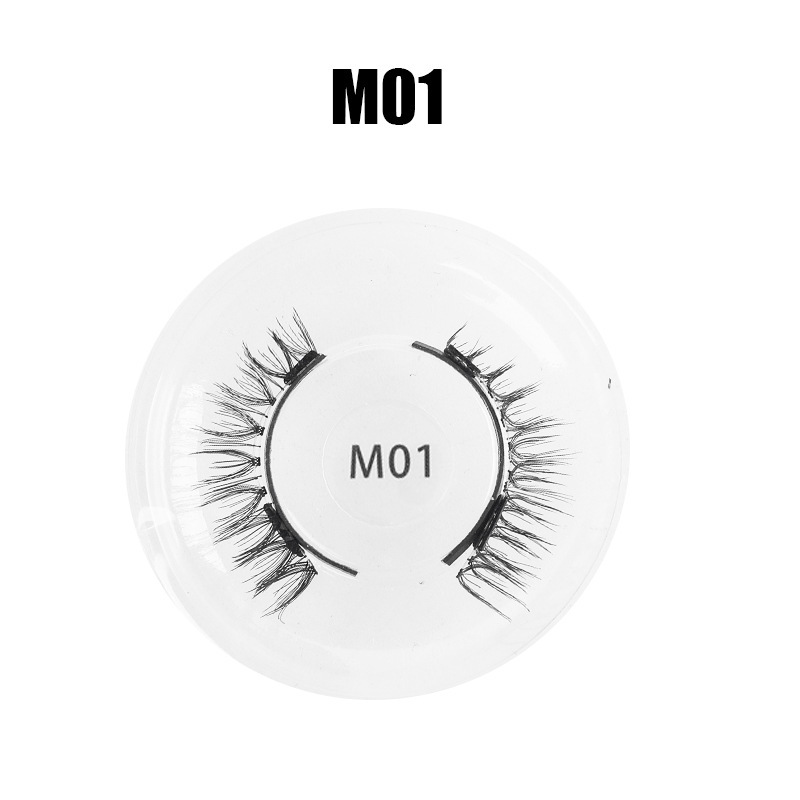 Magnetic false eyelashes set one pair magnetic magnet false eyelashes natural thick false eyelashes quantum eyelashes flatness