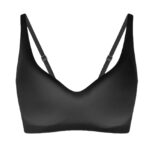 Seamless Push-Up Wire-Free Bra with Side Support, Black